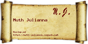 Muth Julianna névjegykártya